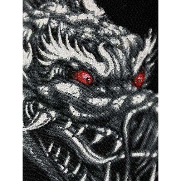 NWT Dragon T shirt Black Crew Neck Tank Guardians of Paradise Large Y2K Skater - Picture 2 of 11